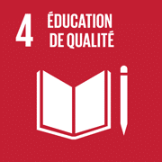 Icône - Objectif de développement durable 4 - Éducation de qualité