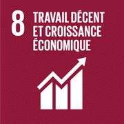 Icône - Objectif de développement durable 8 - Travail décent et croissance économique