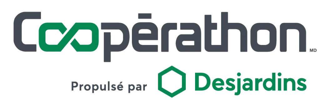 Logo Coopérathon Propulsé par Desjardins