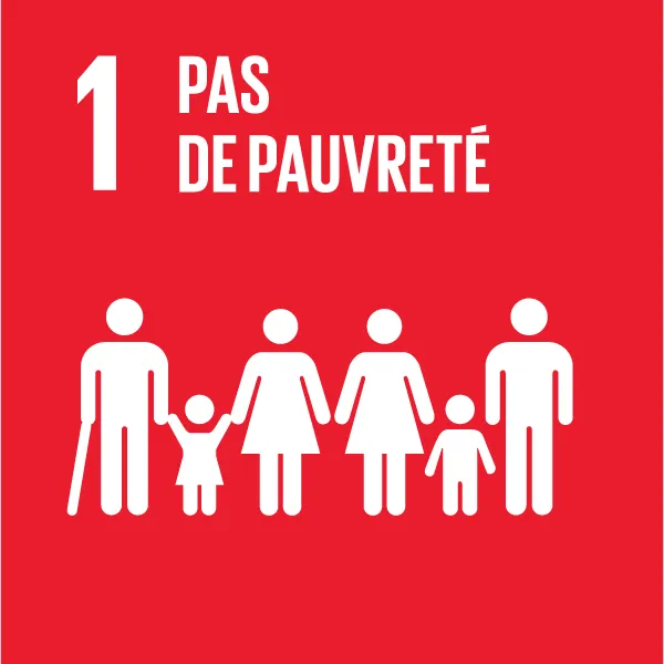 Icône - Objectif de développement durable 1 - Pas de pauvreté