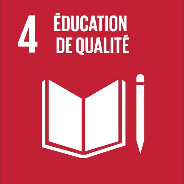Icône - Objectif de développement durable 4 - Éducation de qualité