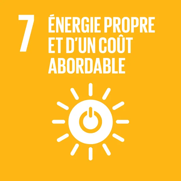 Icône - Objectif de développement durable 7 - Énergie propre et d'un coût abordable