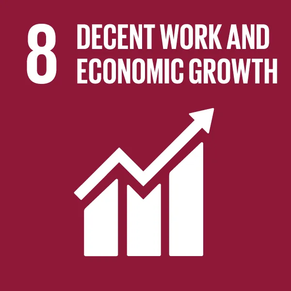 Icon Sustainable Development Goal 8: Decent work and economic growth
